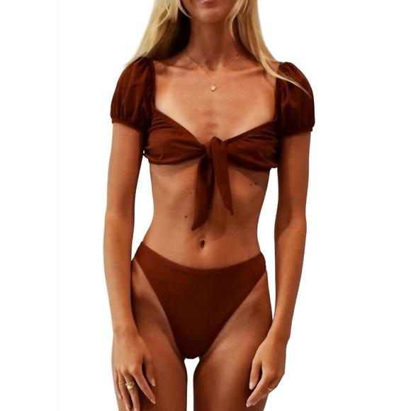 NEW OLIVE SURF the breelyn bikini top in morocco - Picture 1 of 3